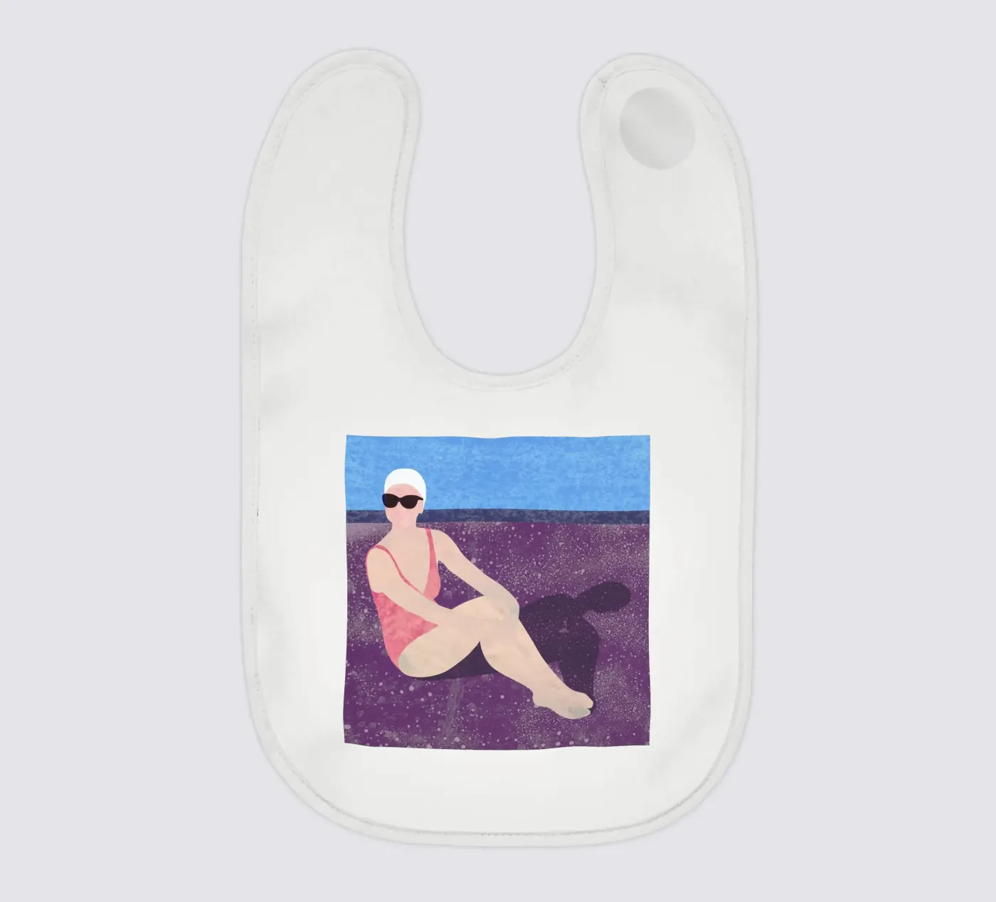 Poolside baby bib by Laura O'Connor