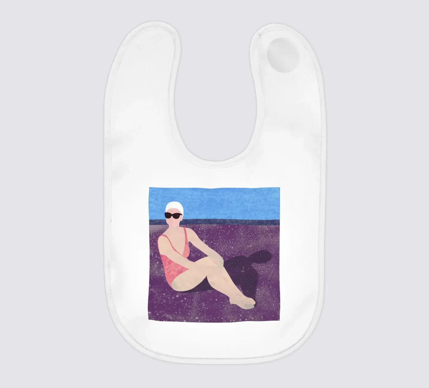 Poolside baby bib by Laura O'Connor
