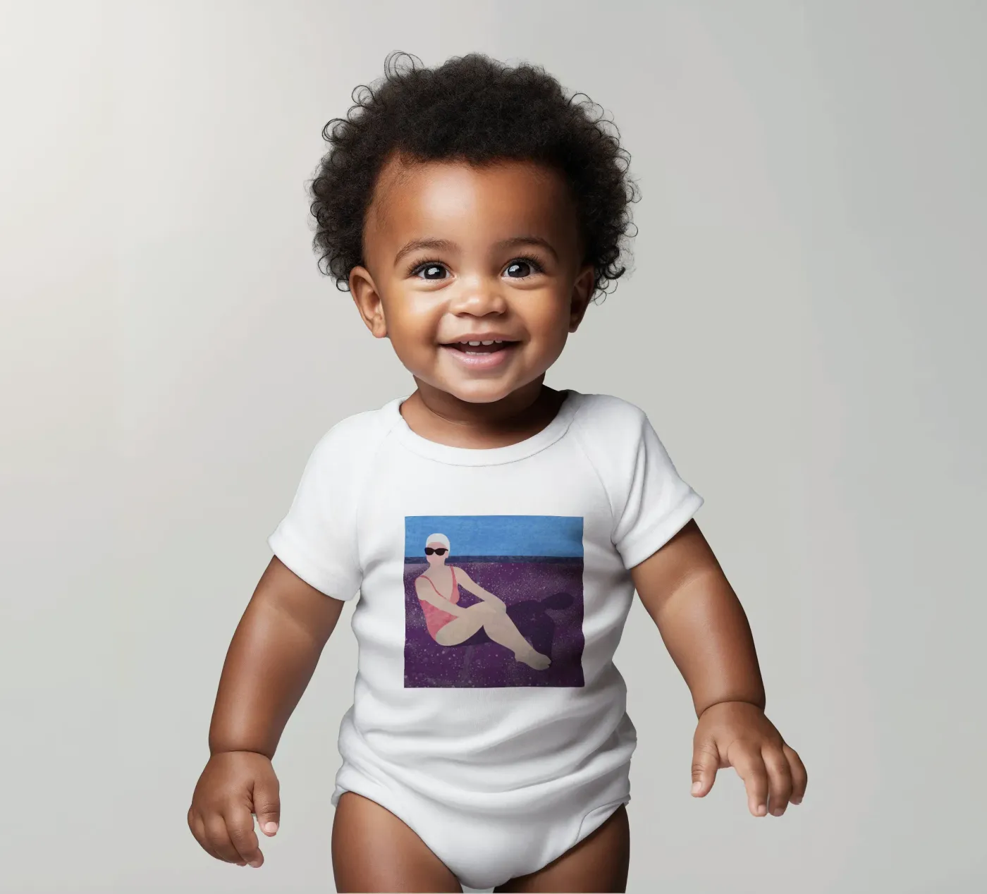 Poolside Kurzarm Babybody von Laura O'Connor