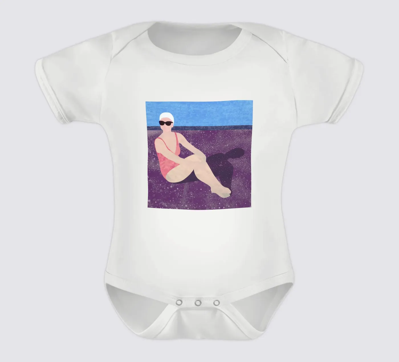 Poolside Kurzarm Babybody von Laura O'Connor