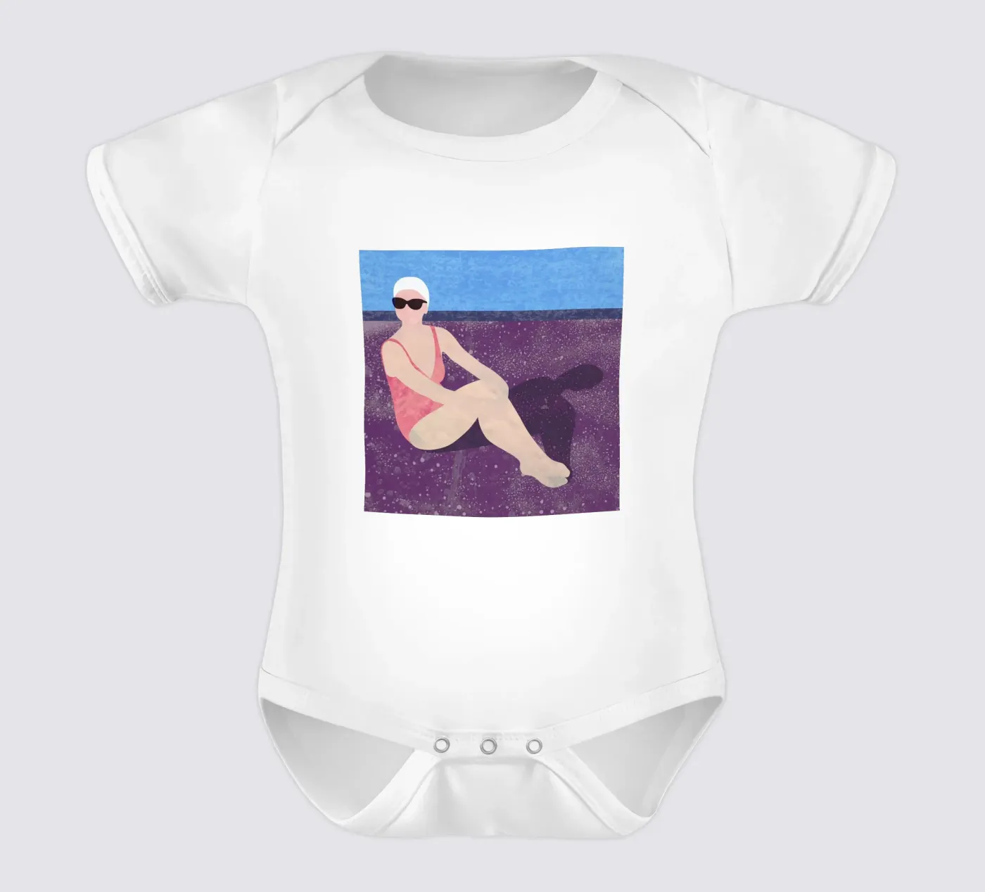 Poolside Kurzarm Babybody von Laura O'Connor