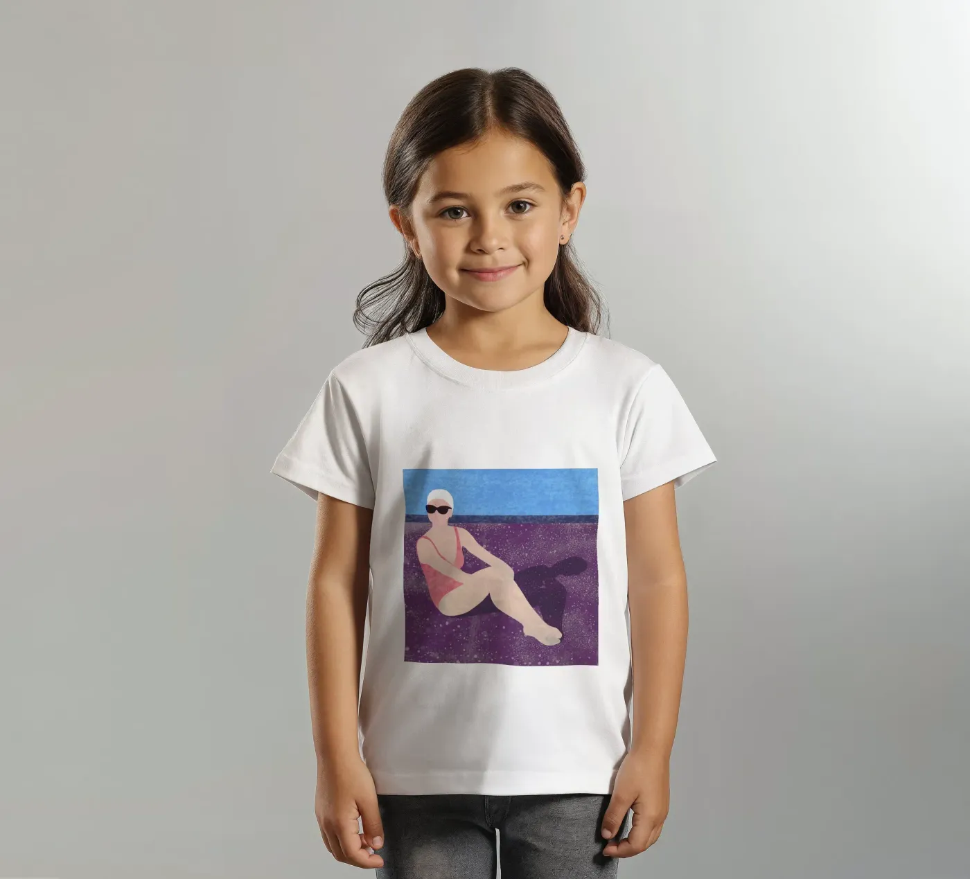 Poolside kinder t-shirt van Laura O'Connor
