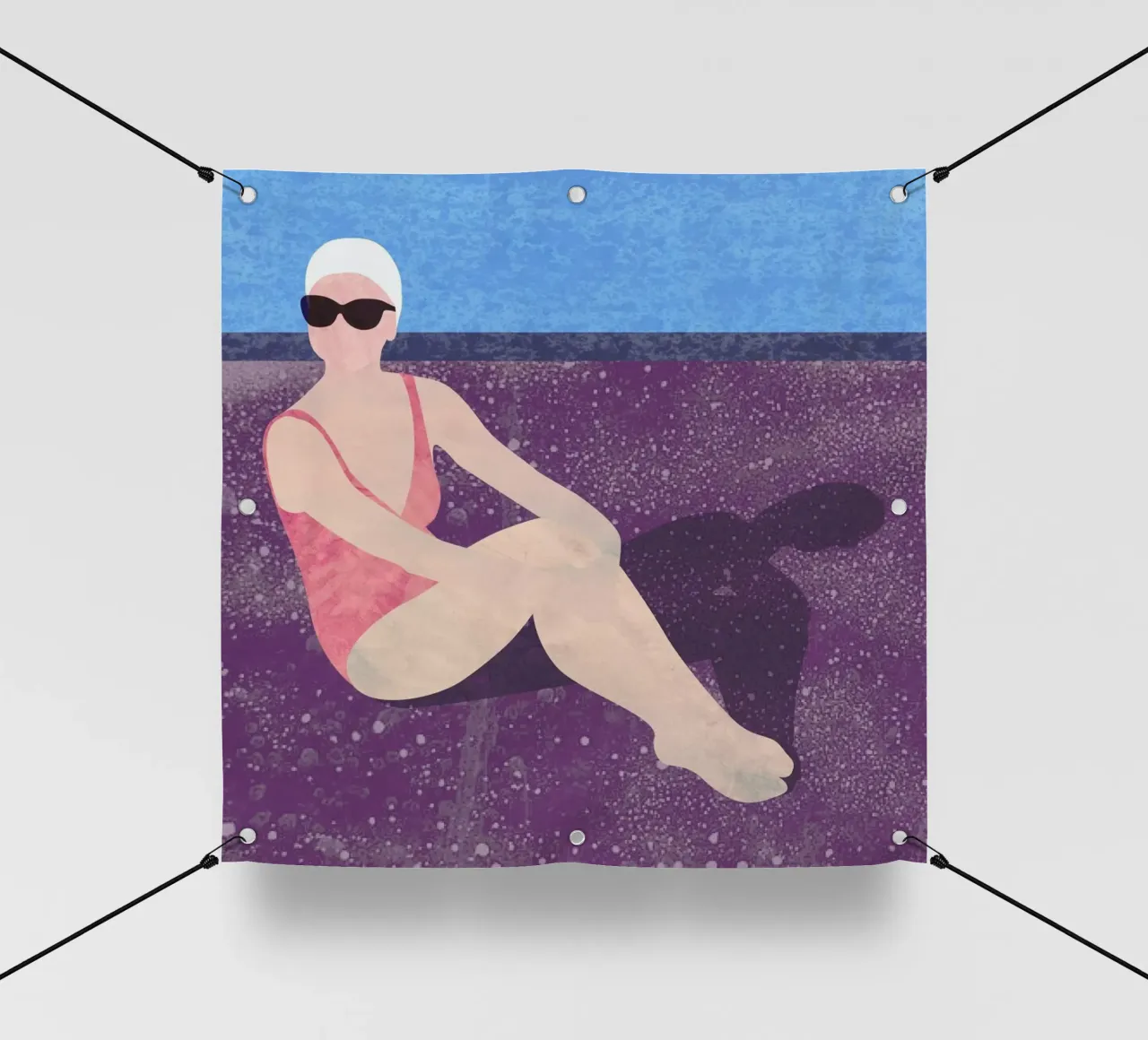 Poolside telo in pvc da Laura O'Connor