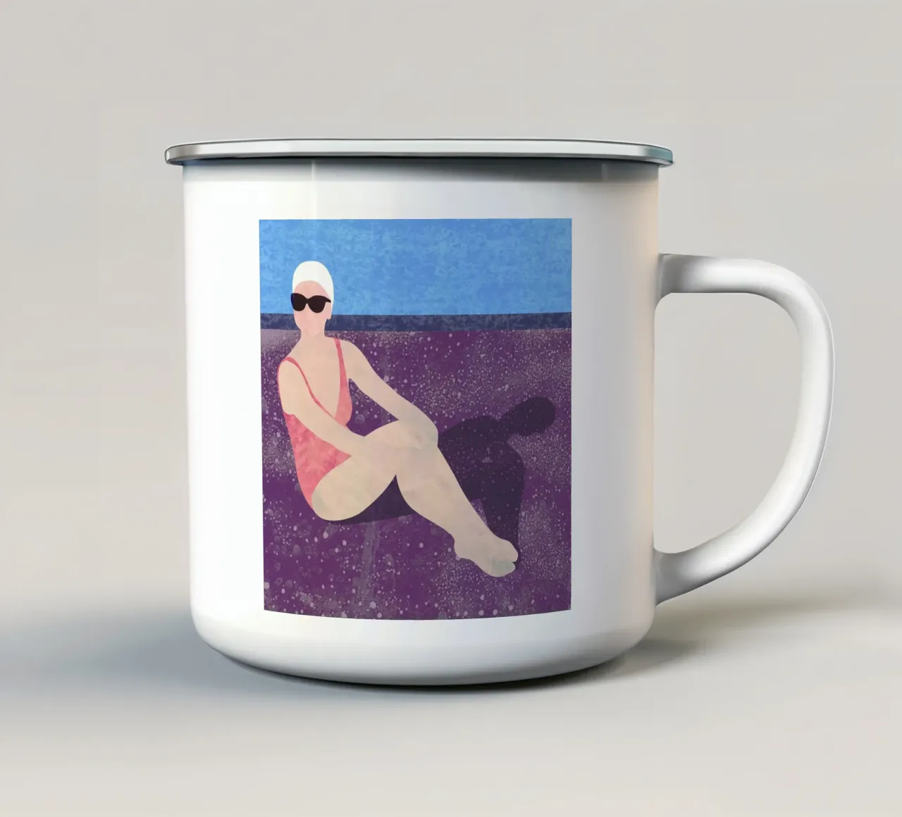 Poolside emaille mok van Laura O'Connor