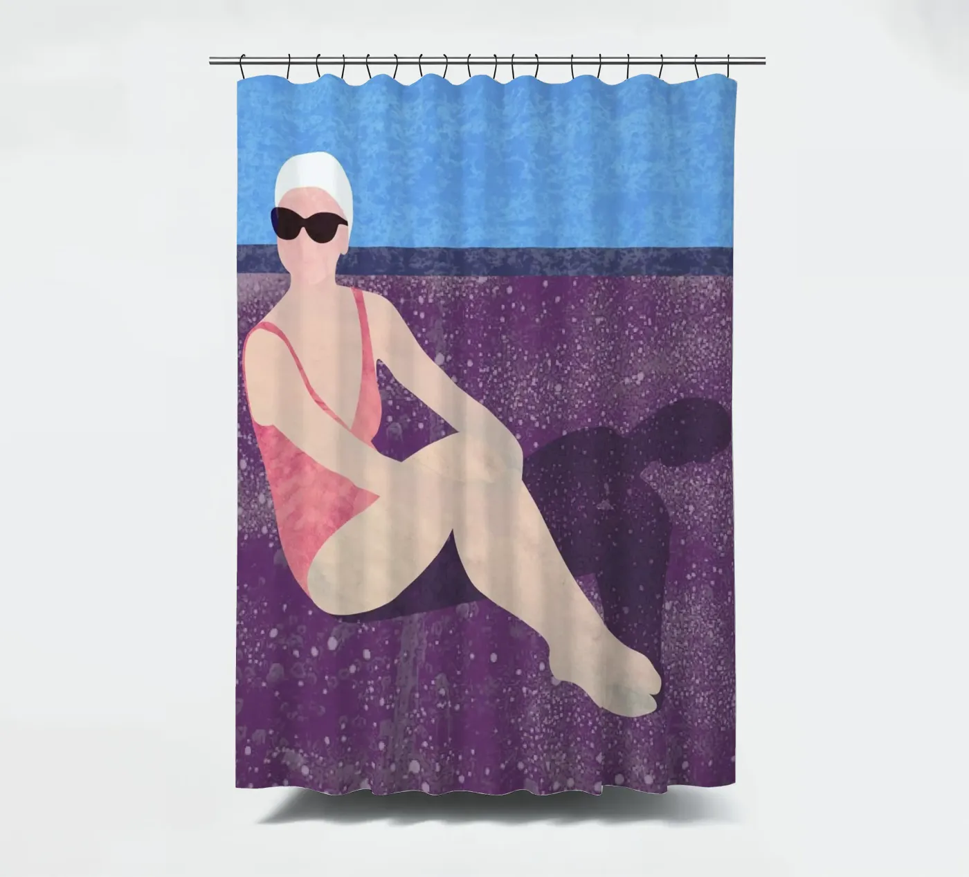 Poolside shower curtain by Laura O'Connor