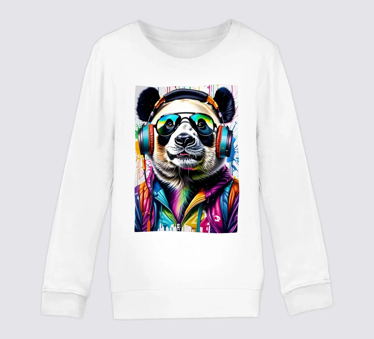 Panda con cuffie e occhiali felpa bambino da MakArena