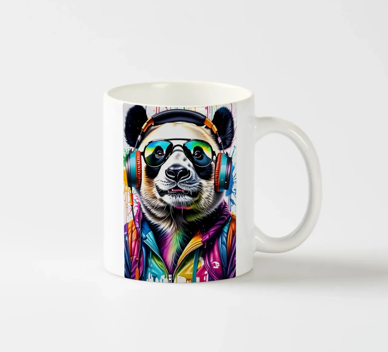 Panda con cuffie e occhiali tazza in ceramica da MakArena