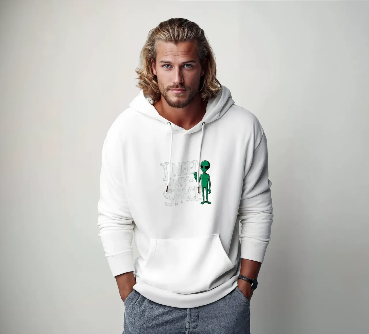 I Need My Space sudadera con capucha de edsonramosart