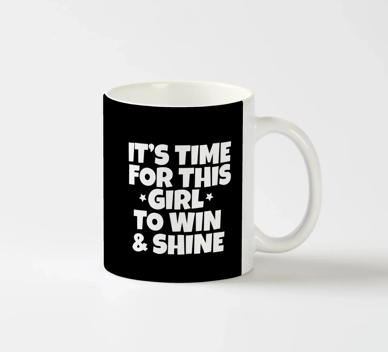 It's time for this girl to win and shine tazza in ceramica da happieeagle