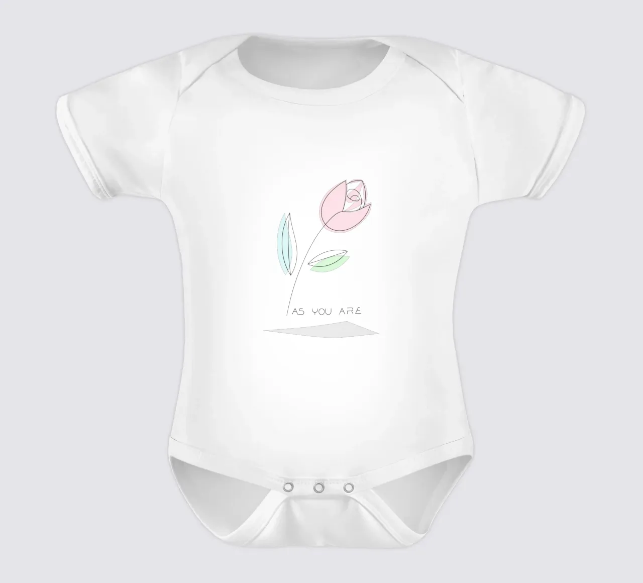 Tulip - as you are body neonato maniche corte da natural neutral