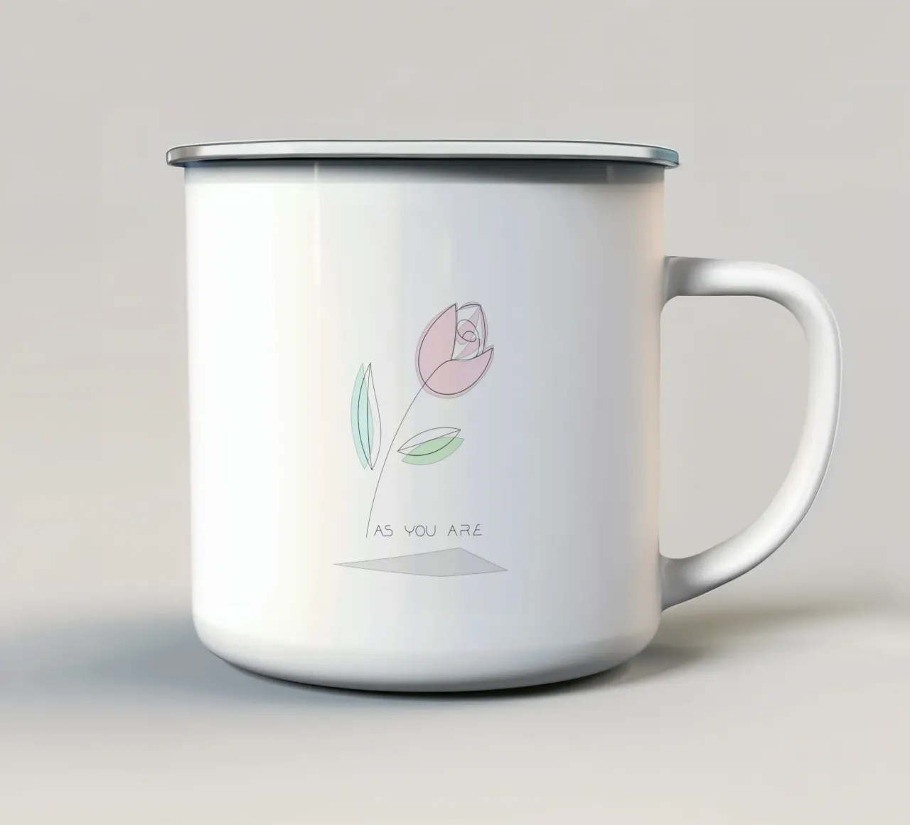 Tulip - as you are tazza in smalto da natural neutral