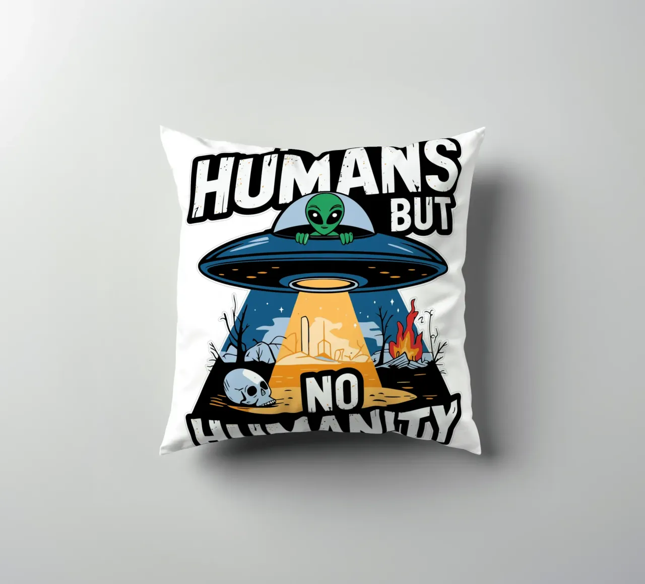 I see humans but no humanity cuscino da edsonramosart
