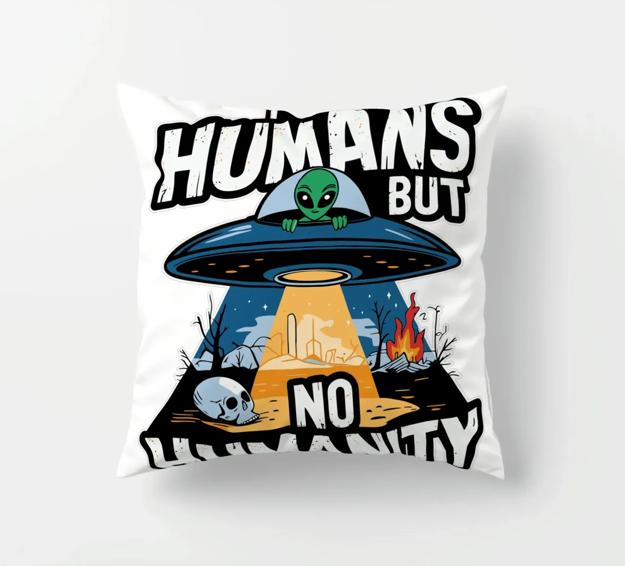 I see humans but no humanity cuscino da edsonramosart