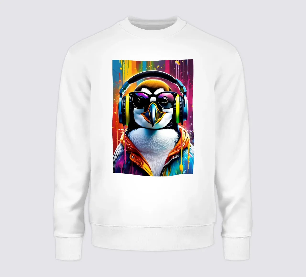 Pinguino con cuffie e occhiali felpa da MakArena