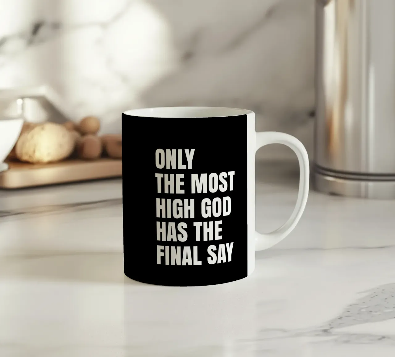 Only the most high God has the final say tazza in ceramica da happieeagle