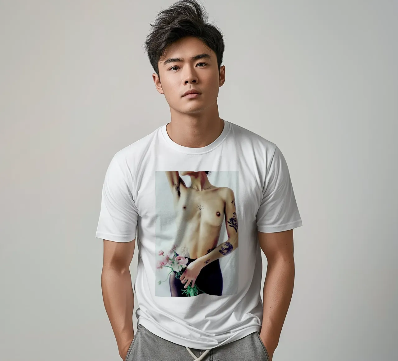 Flowers And Tights 3 t-shirt by Chris Abatzis