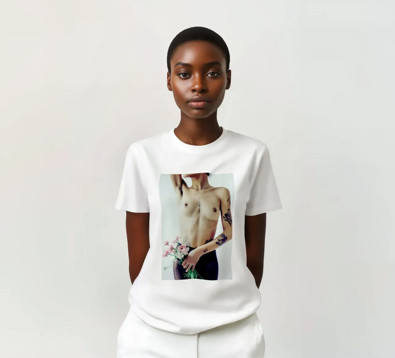 Flowers And Tights 3 t-shirt by Chris Abatzis