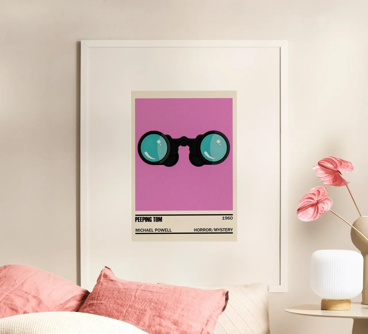 Peeping Tom poster con telaio in plastica da TheArtstudio