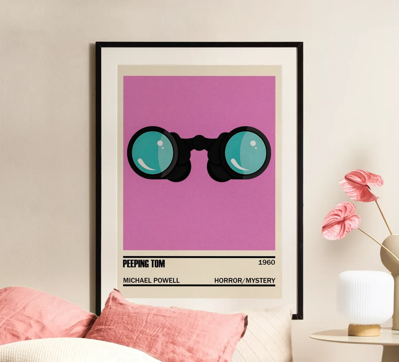 Peeping Tom poster con telaio in plastica da TheArtstudio