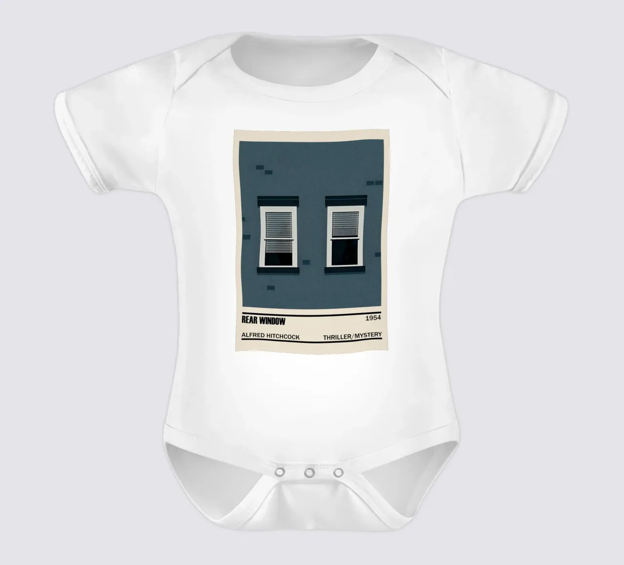 Rear Window body neonato maniche corte da TheArtstudio