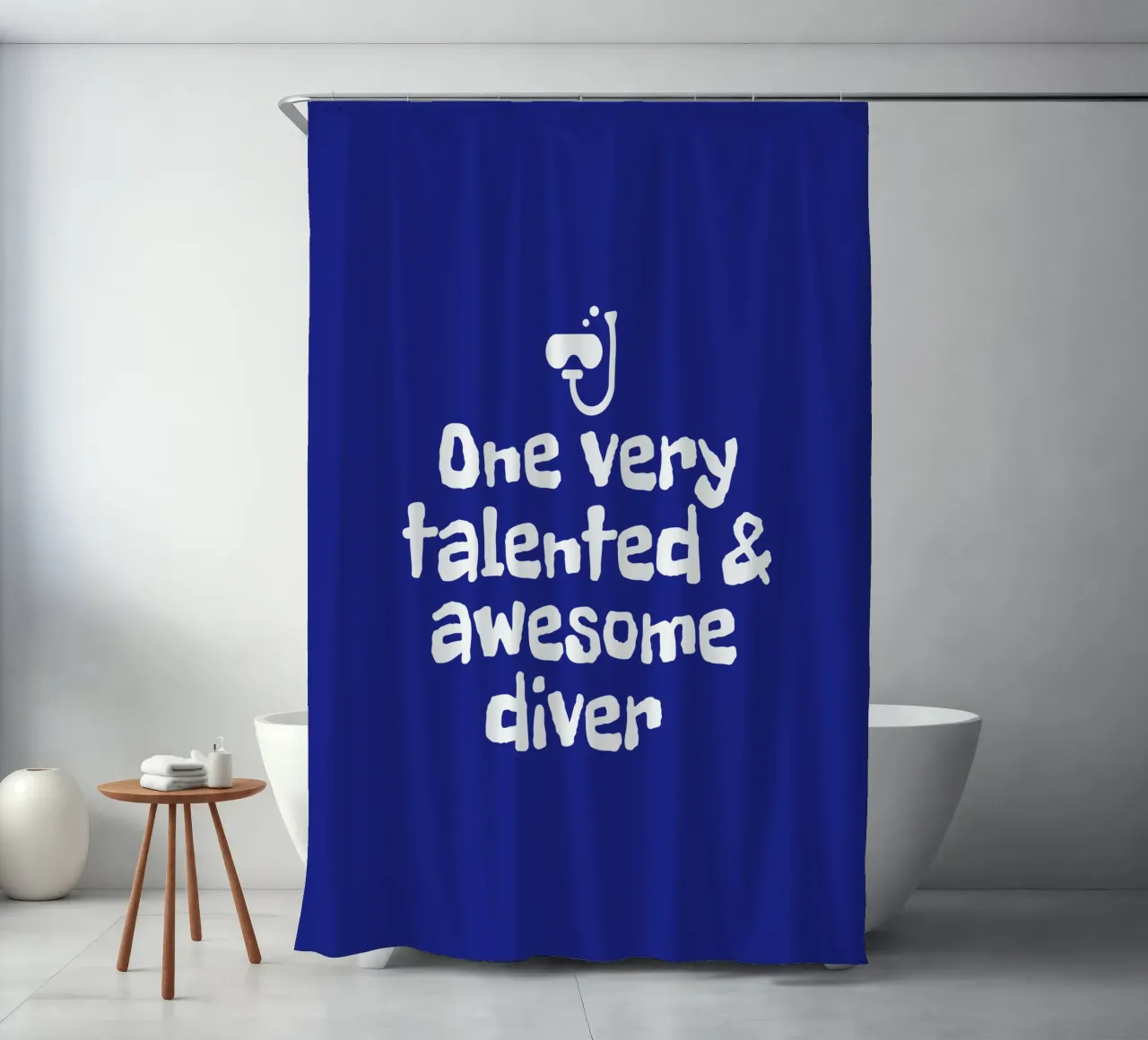 One very talented and awesome diver shower curtain by happieeagle
