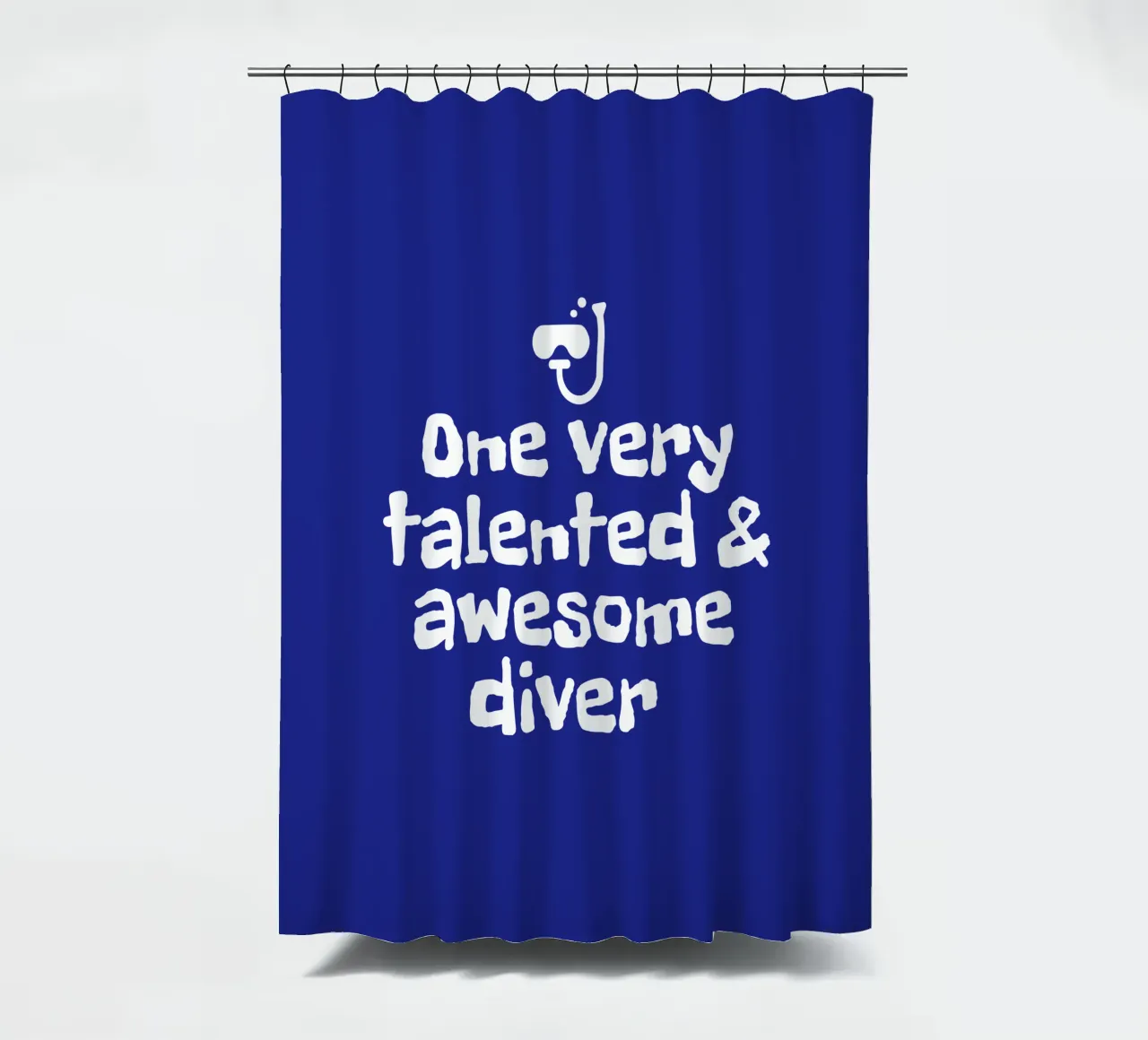 One very talented and awesome diver shower curtain by happieeagle