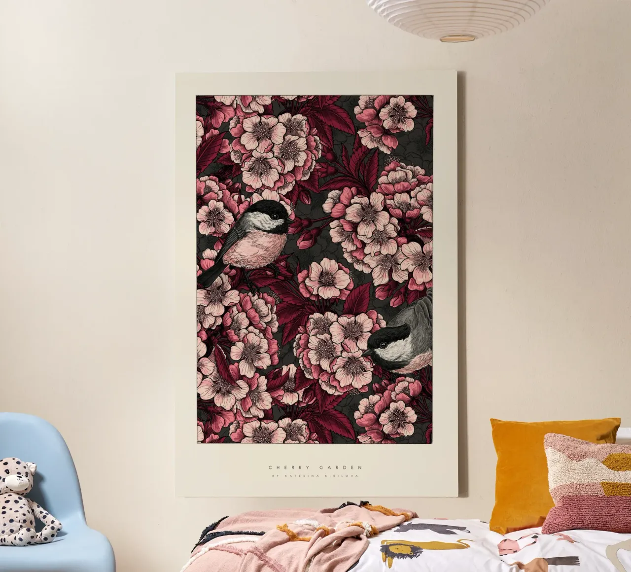 Katerina Kirilova - Kersentuin donker canvas met Baklijst van The Artcircle