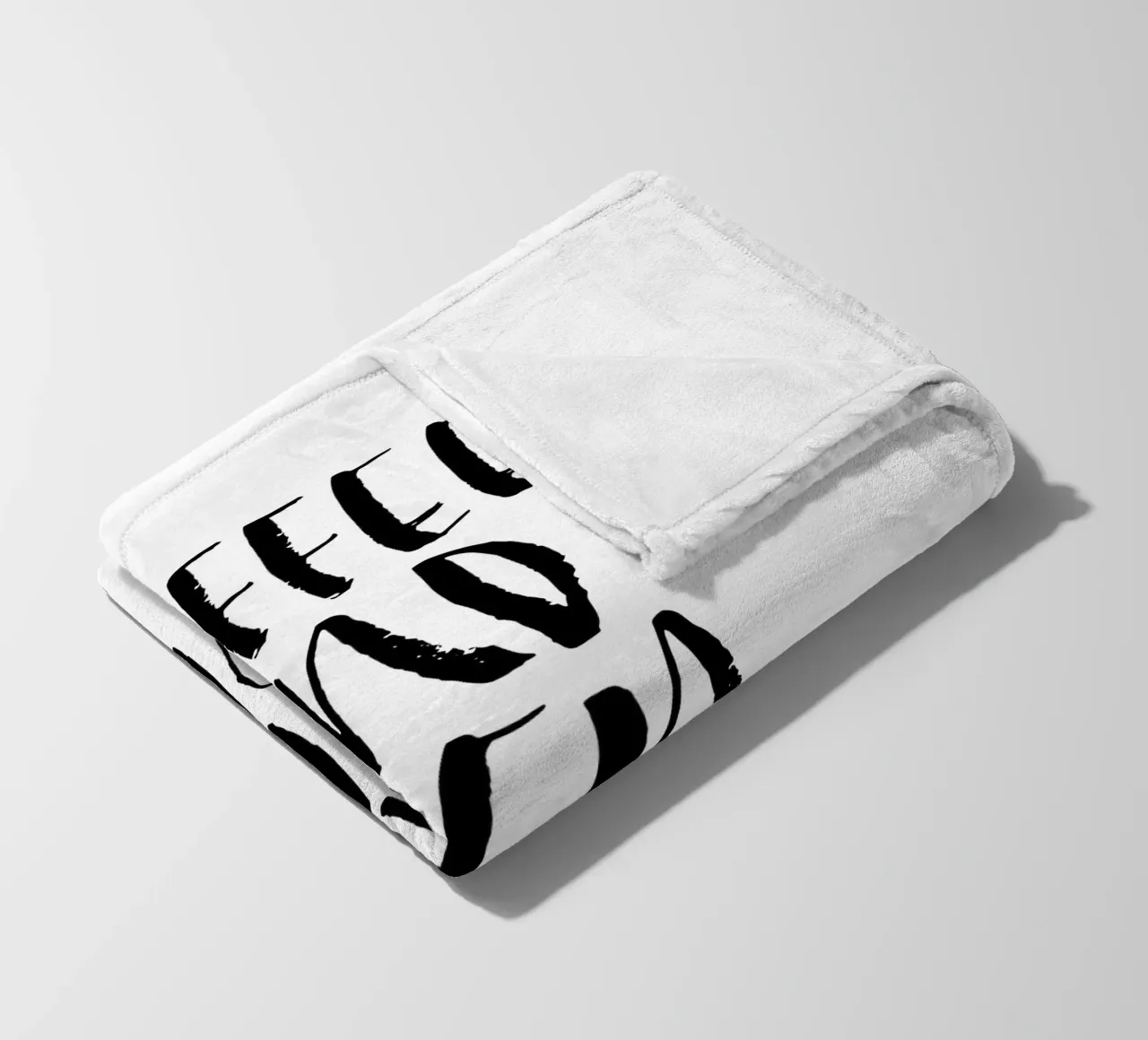 Caffè e poi il mondo in bianco e nero coperta in pile da THE MOTIVATED TYPE