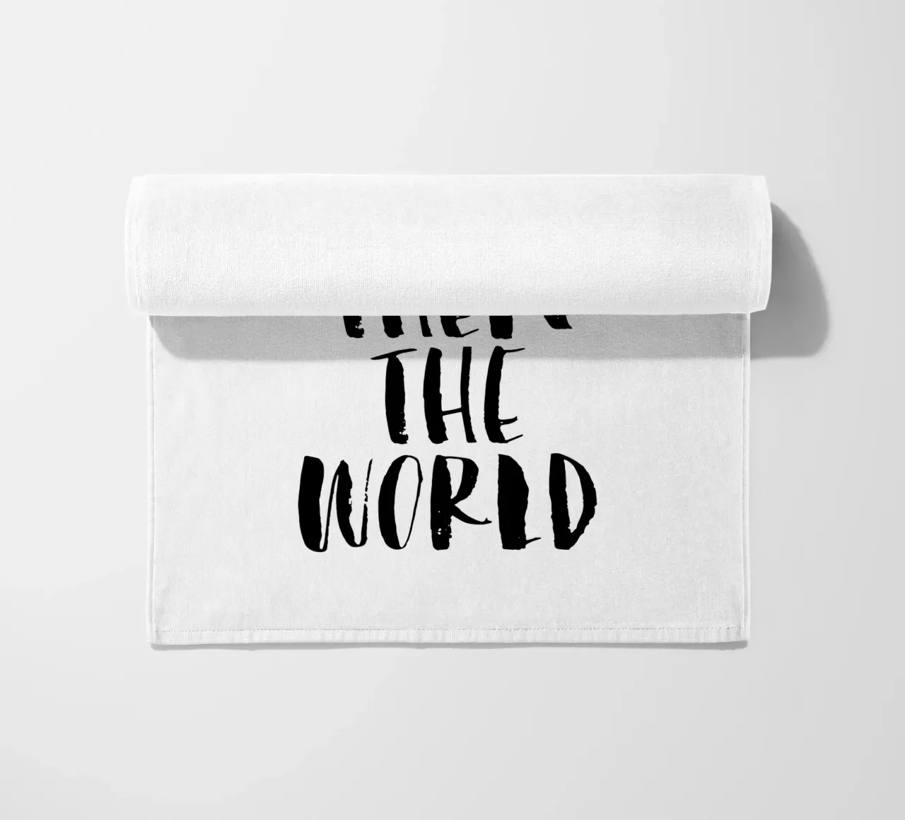 Caffè e poi il mondo in bianco e nero telo mare da THE MOTIVATED TYPE