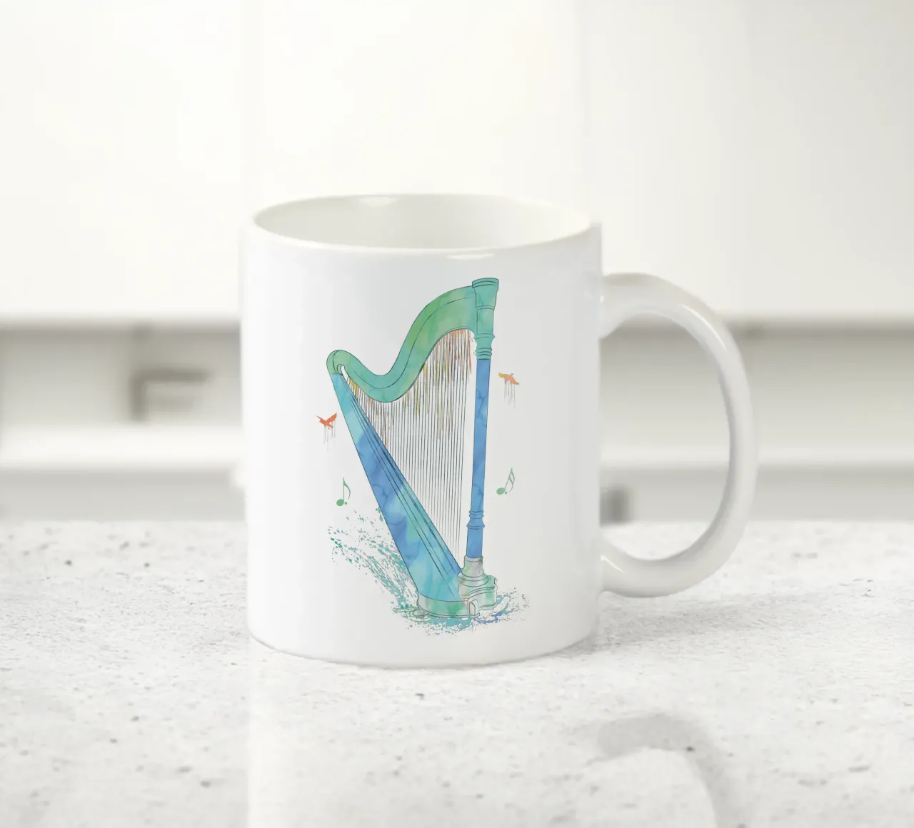 arpa acquerello tazza in ceramica da berwies