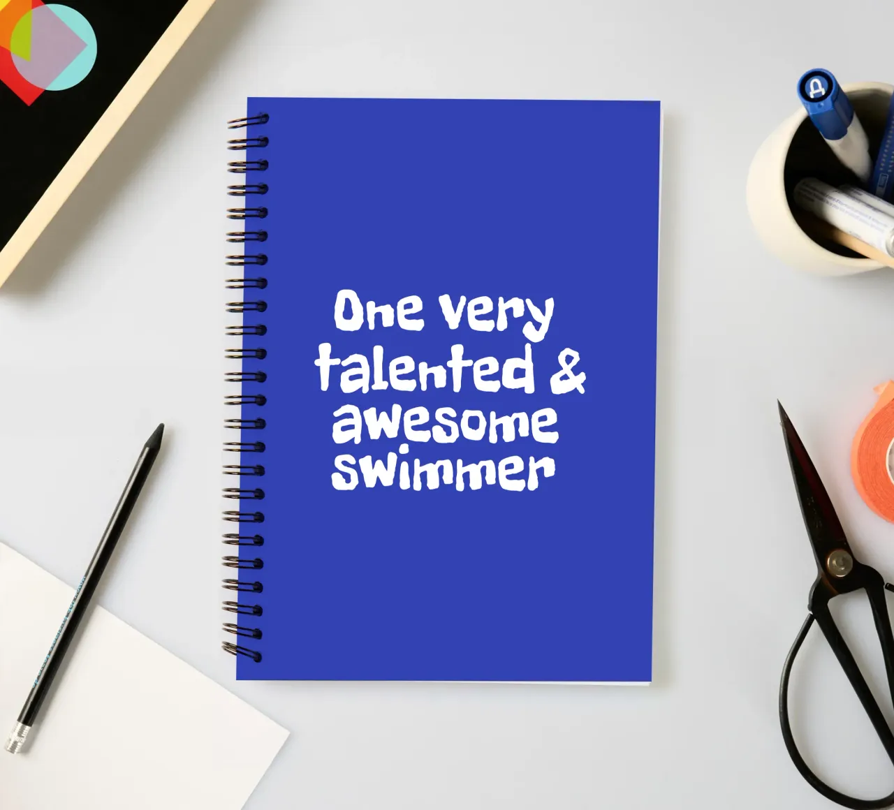 one very talented and awesome swimmer spiral notebook by happieeagle