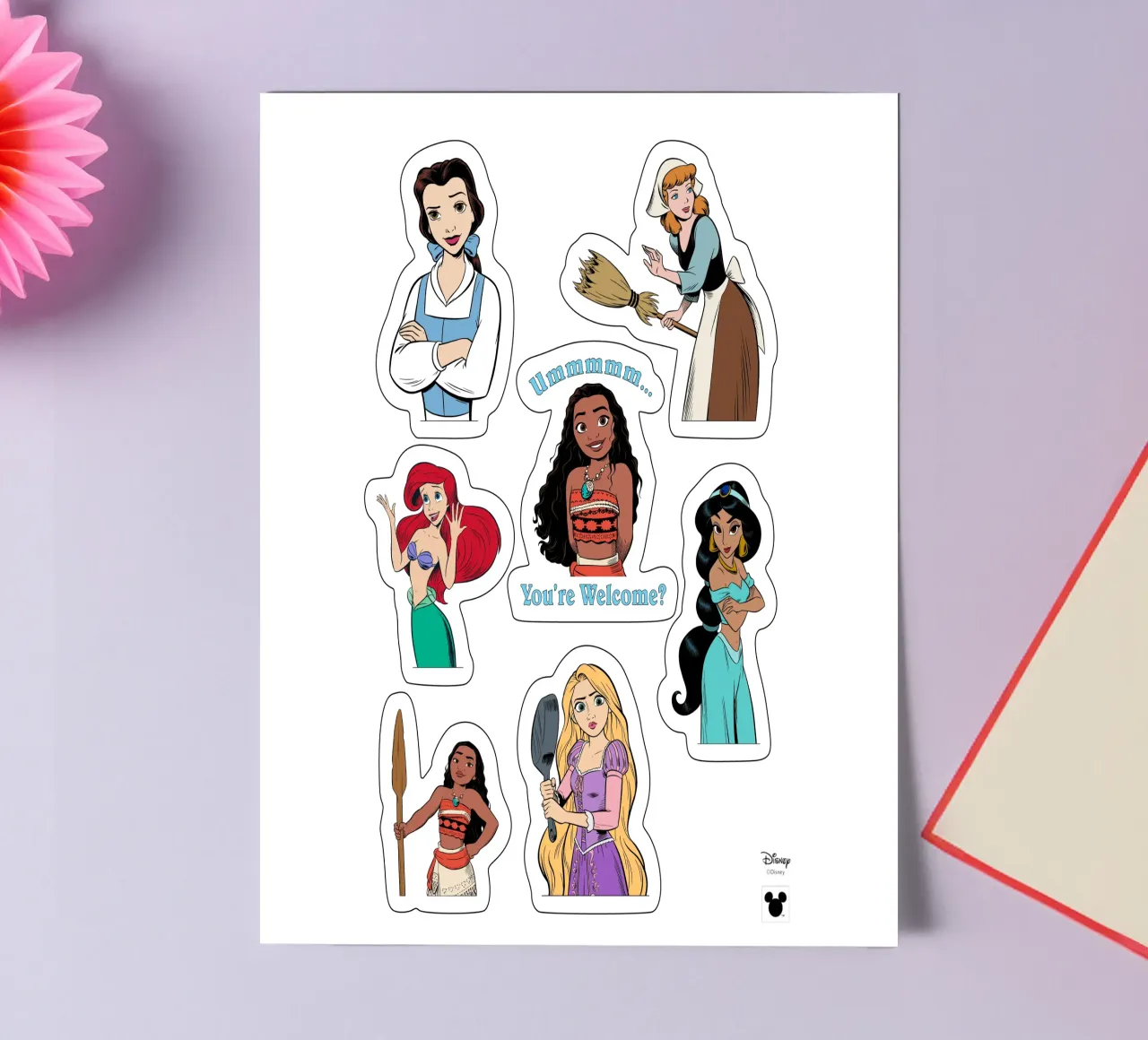 Retro Princesses stickervel van DISNEY PRINCESS - Sticker Shop