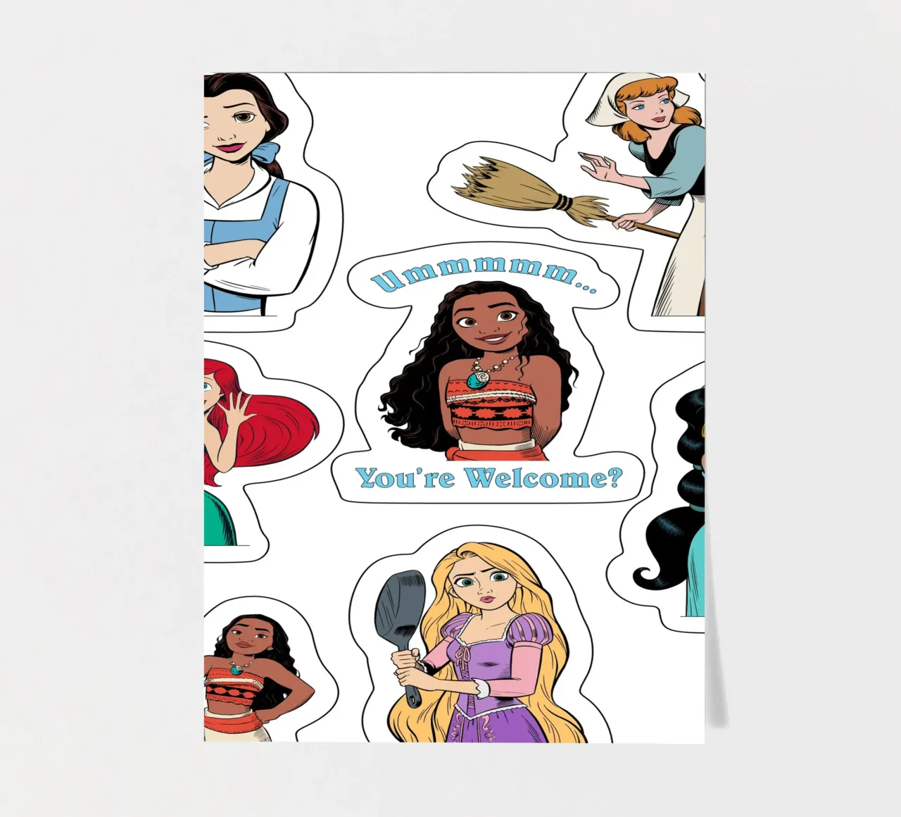 Retro Princesses stickervel van DISNEY PRINCESS - Sticker Shop