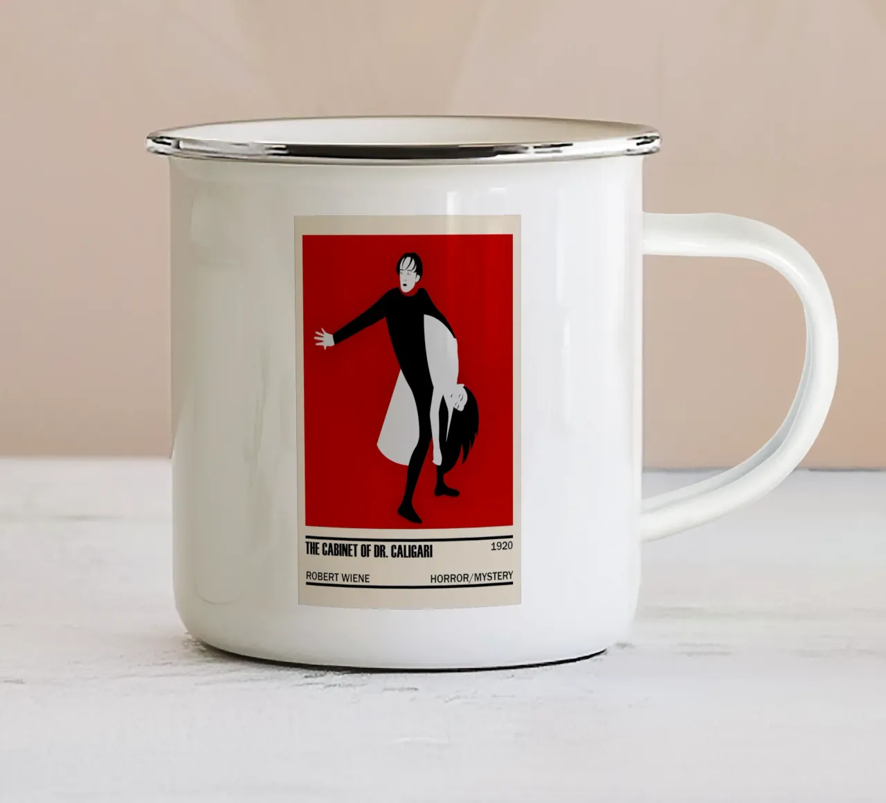 The Cabinet of Dr. Caligari tazza in smalto da TheArtstudio