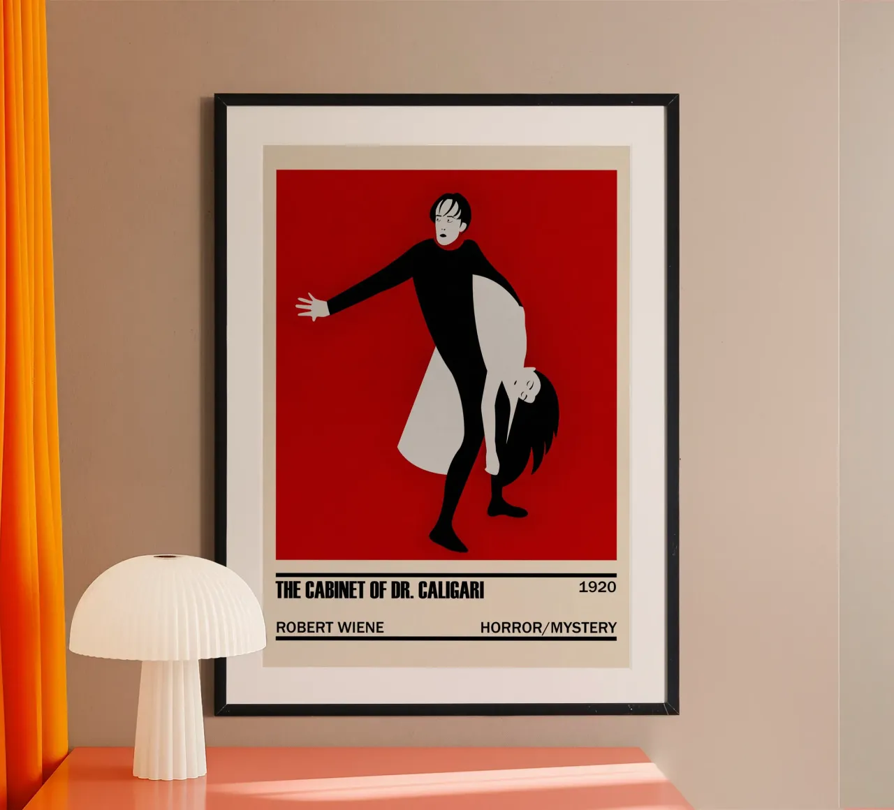 The Cabinet of Dr. Caligari poster con telaio in plastica da TheArtstudio