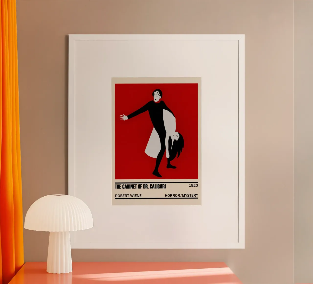 The Cabinet of Dr. Caligari poster con telaio in plastica da TheArtstudio