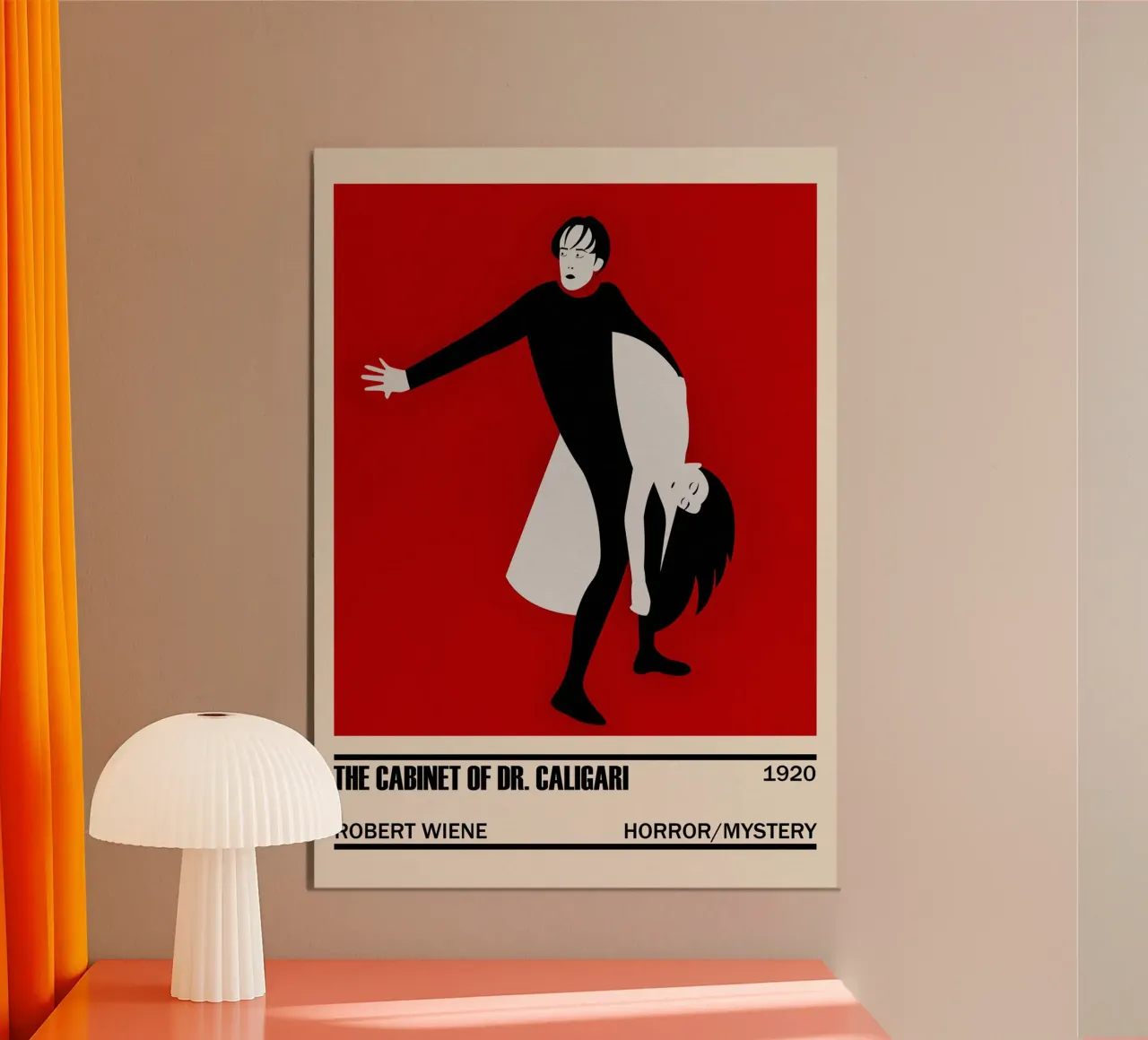 The Cabinet of Dr. Caligari poster con telaio in plastica da TheArtstudio