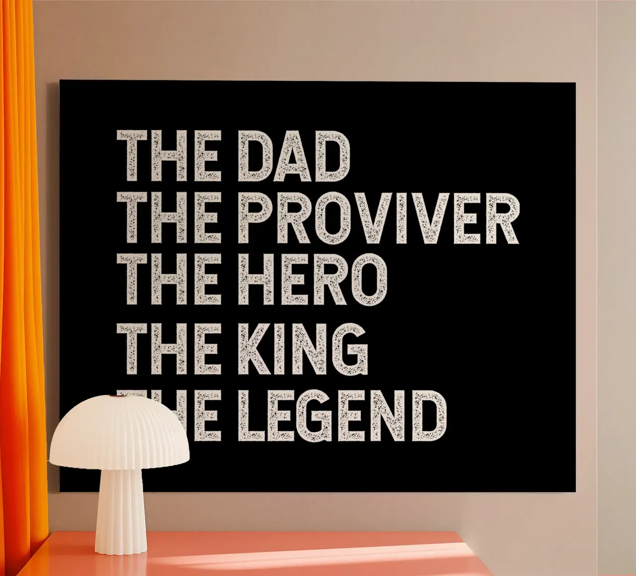 The dad provider hero legend king tela con Cornice a cassetta da happieeagle