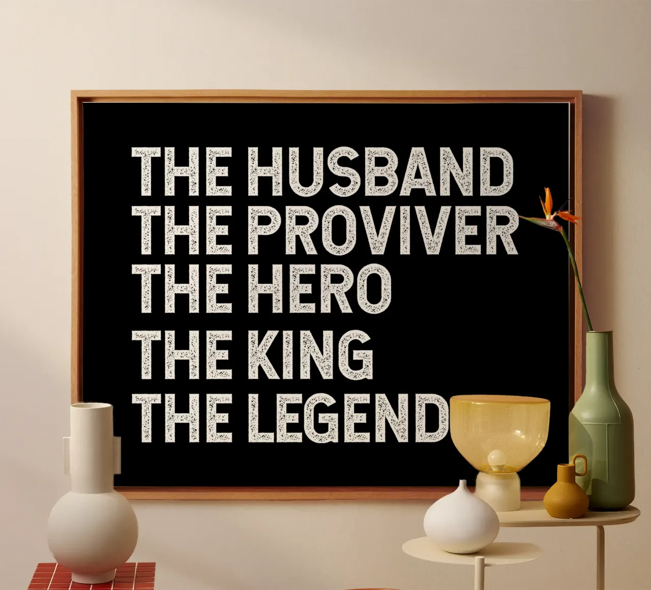 The husband provider hero king legend tela con Cornice a cassetta da happieeagle