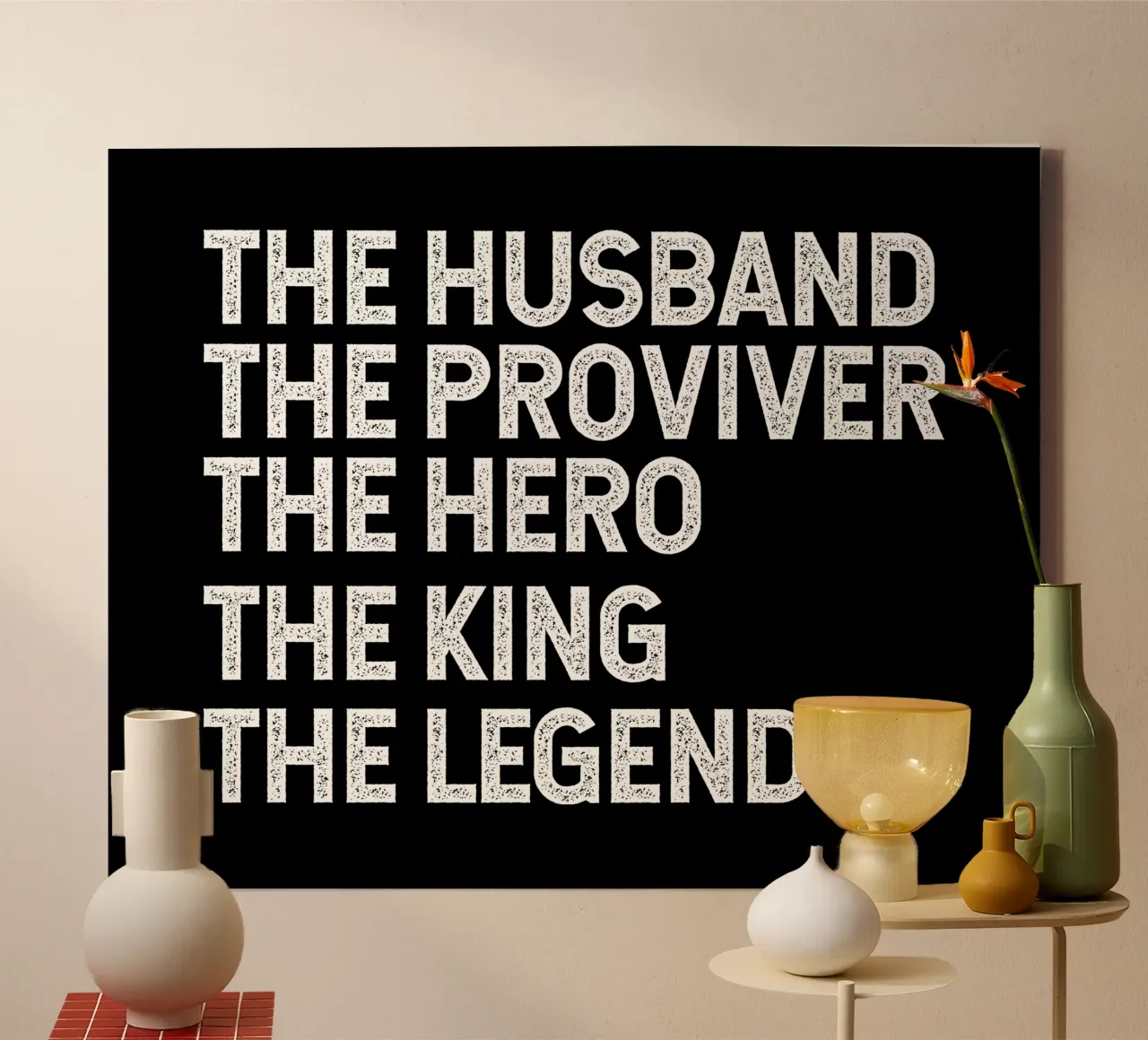 The husband provider hero king legend tela con Cornice a cassetta da happieeagle