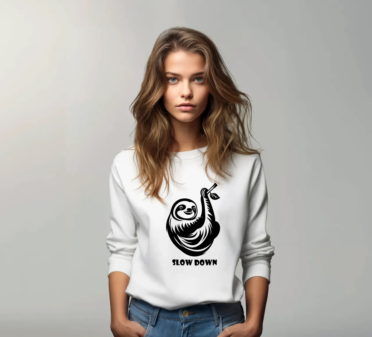 Mach langsam Faultier | Slow Down Sweatshirt von Autofocus