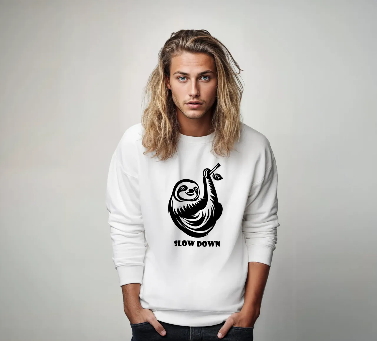 Mach langsam Faultier | Slow Down Sweatshirt von Autofocus