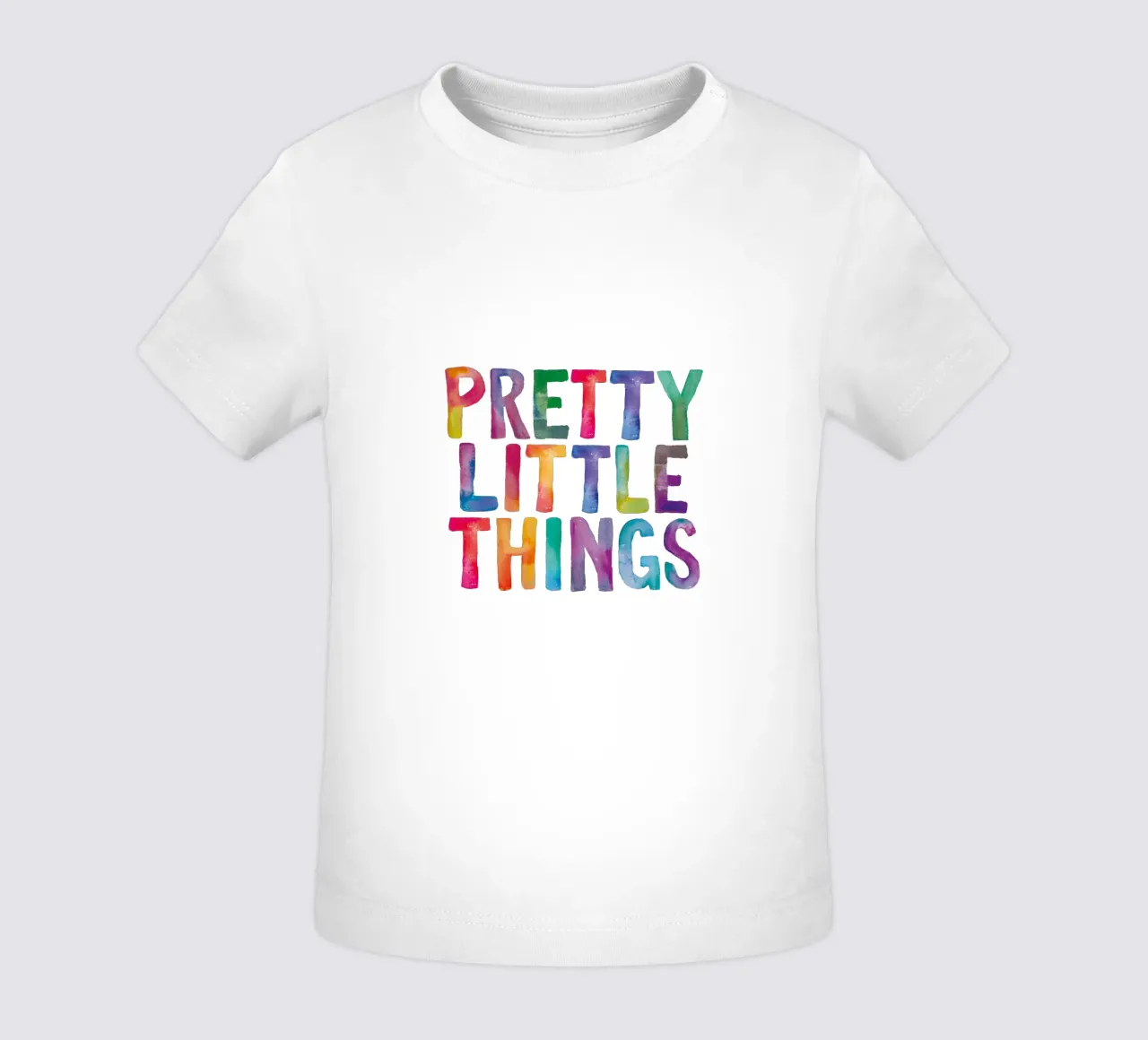 Pretty Little Thing Arcobaleno Tipografia Design maglietta neonato da THE MOTIVATED TYPE