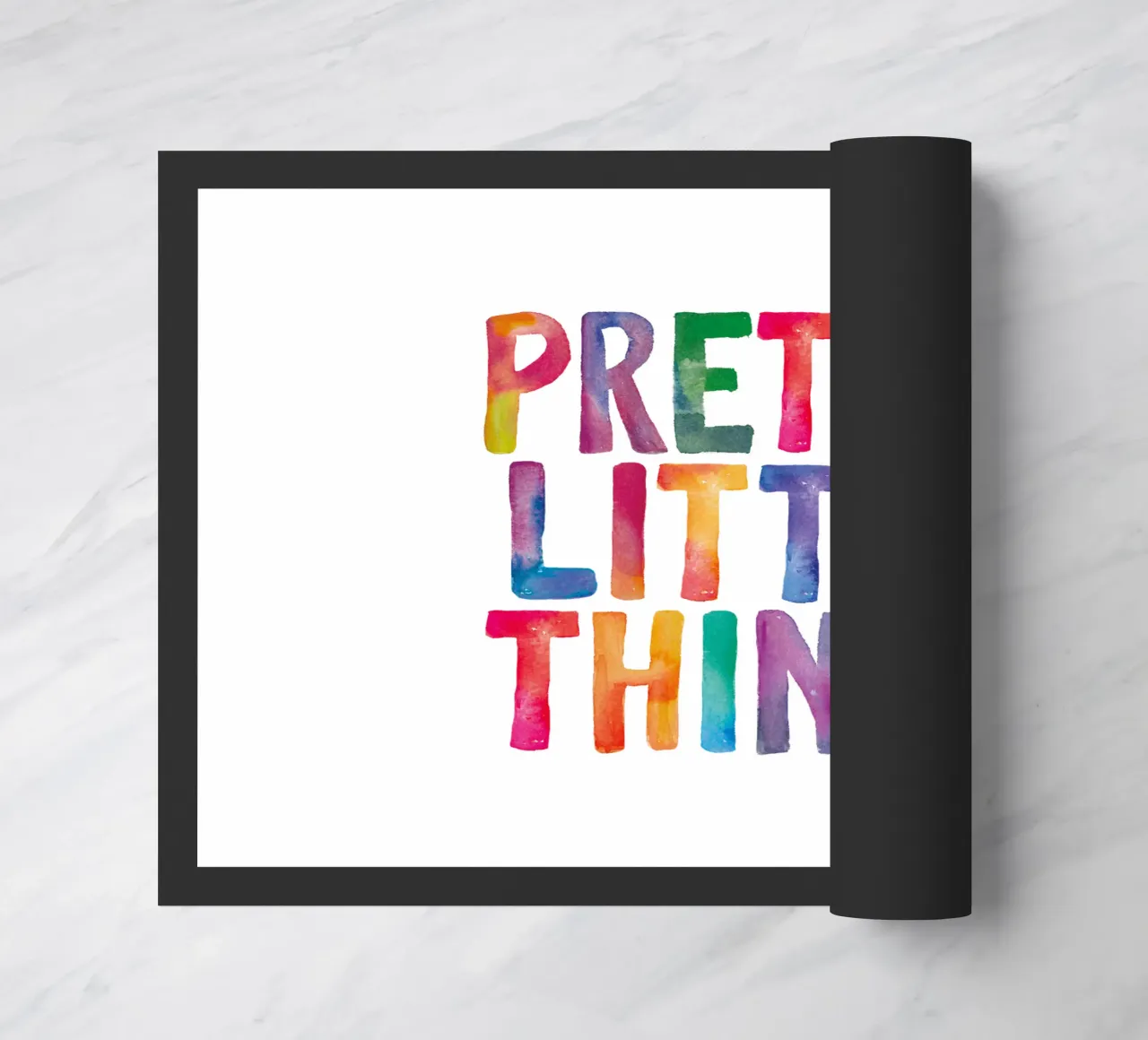 Pretty Little Thing Arcobaleno Tipografia Design zerbino da THE MOTIVATED TYPE