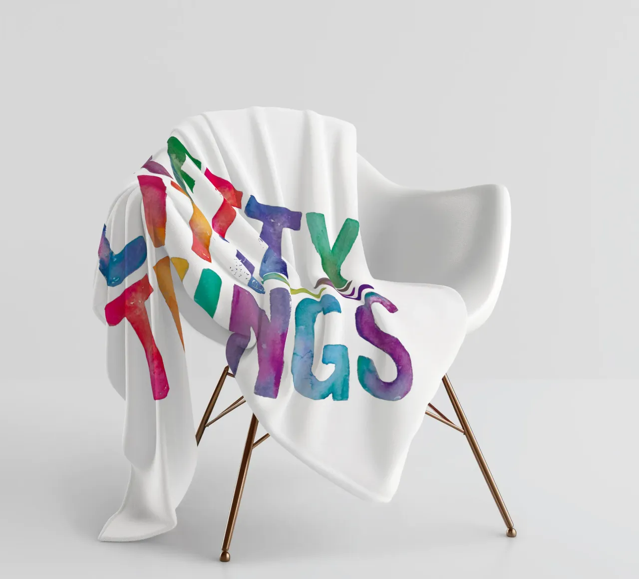 Pretty Little Thing Arcobaleno Tipografia Design coperta in pile da THE MOTIVATED TYPE