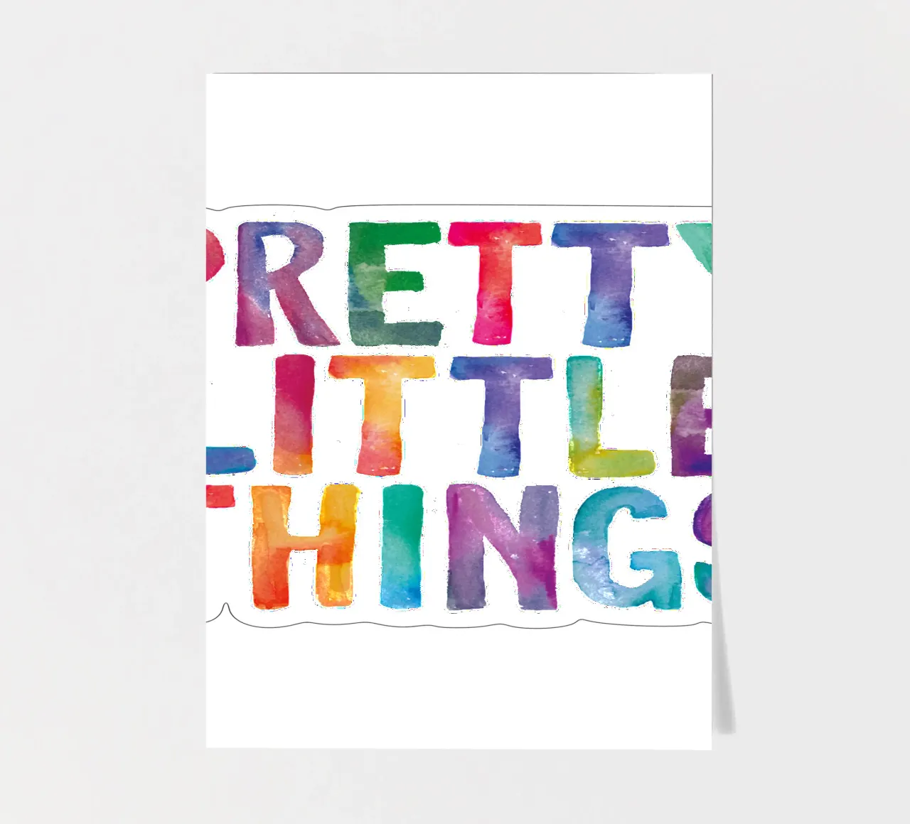 Pretty Little Thing Arcobaleno Tipografia Design foglio adesivo da THE MOTIVATED TYPE