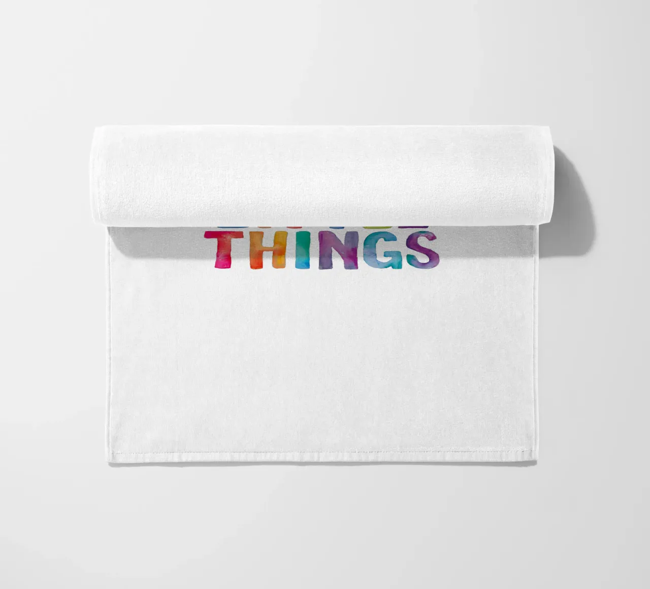 Pretty Little Thing Arcobaleno Tipografia Design telo mare da THE MOTIVATED TYPE