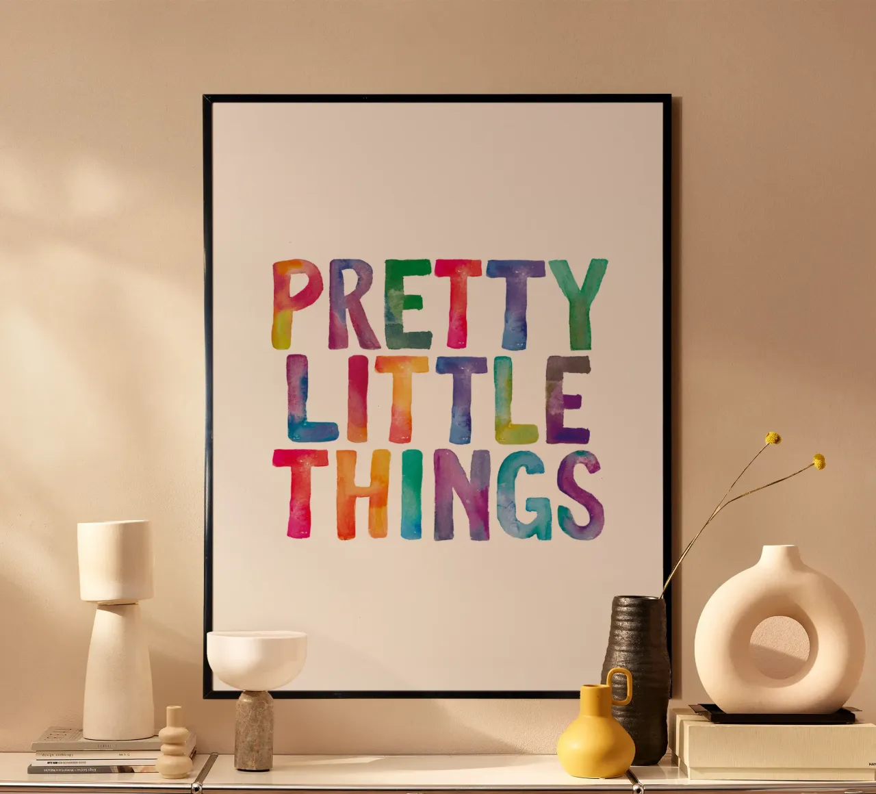 Pretty Little Thing Arcobaleno Tipografia Design carta hahnemühle da THE MOTIVATED TYPE