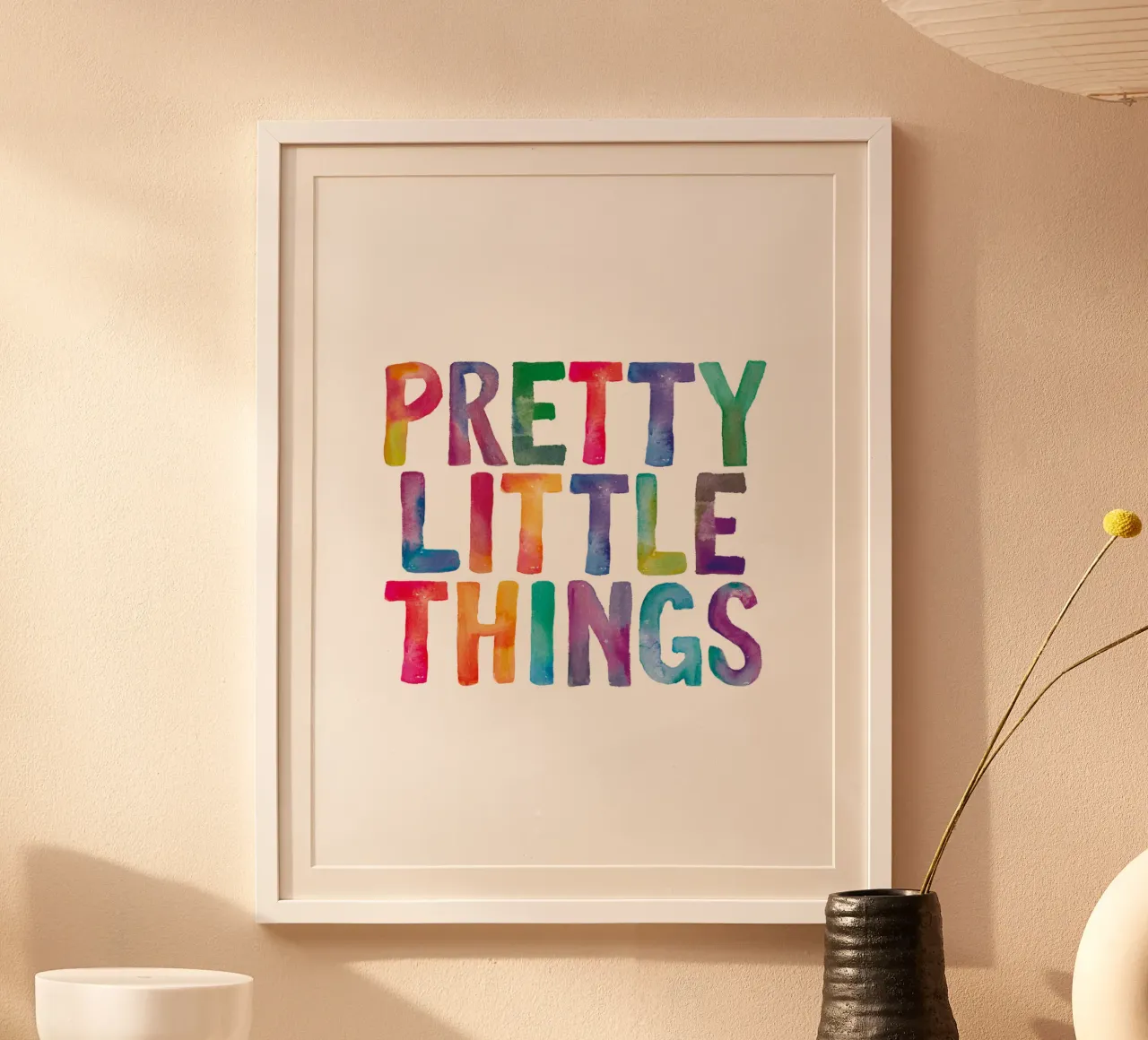 Pretty Little Thing Arcobaleno Tipografia Design carta hahnemühle da THE MOTIVATED TYPE