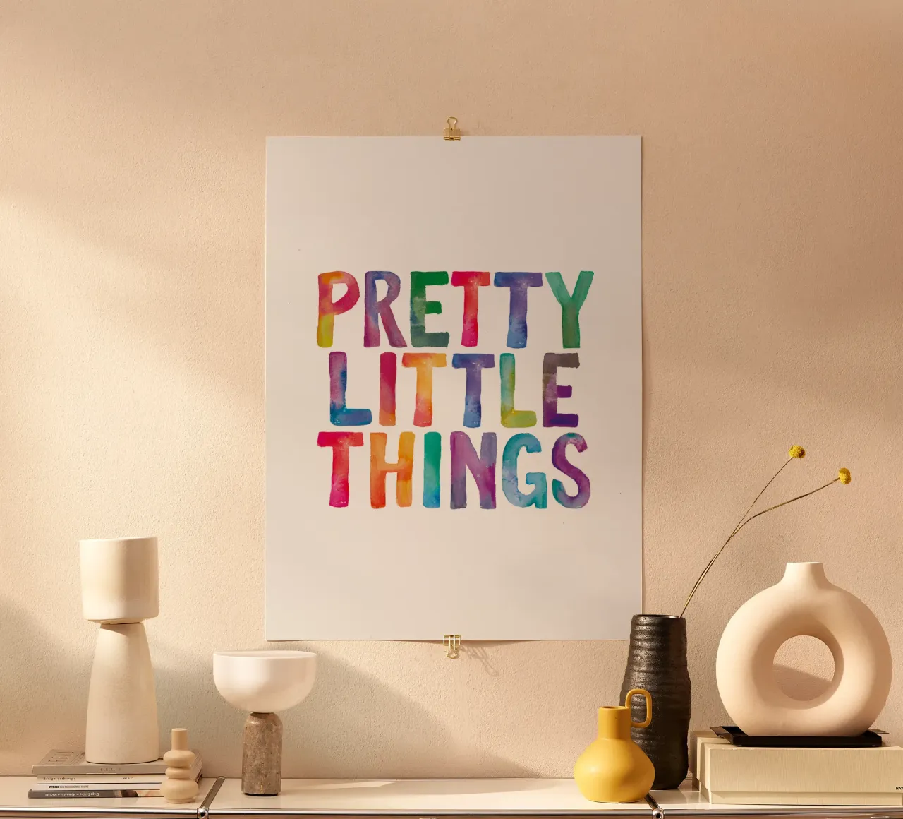 Pretty Little Thing Arcobaleno Tipografia Design carta hahnemühle da THE MOTIVATED TYPE